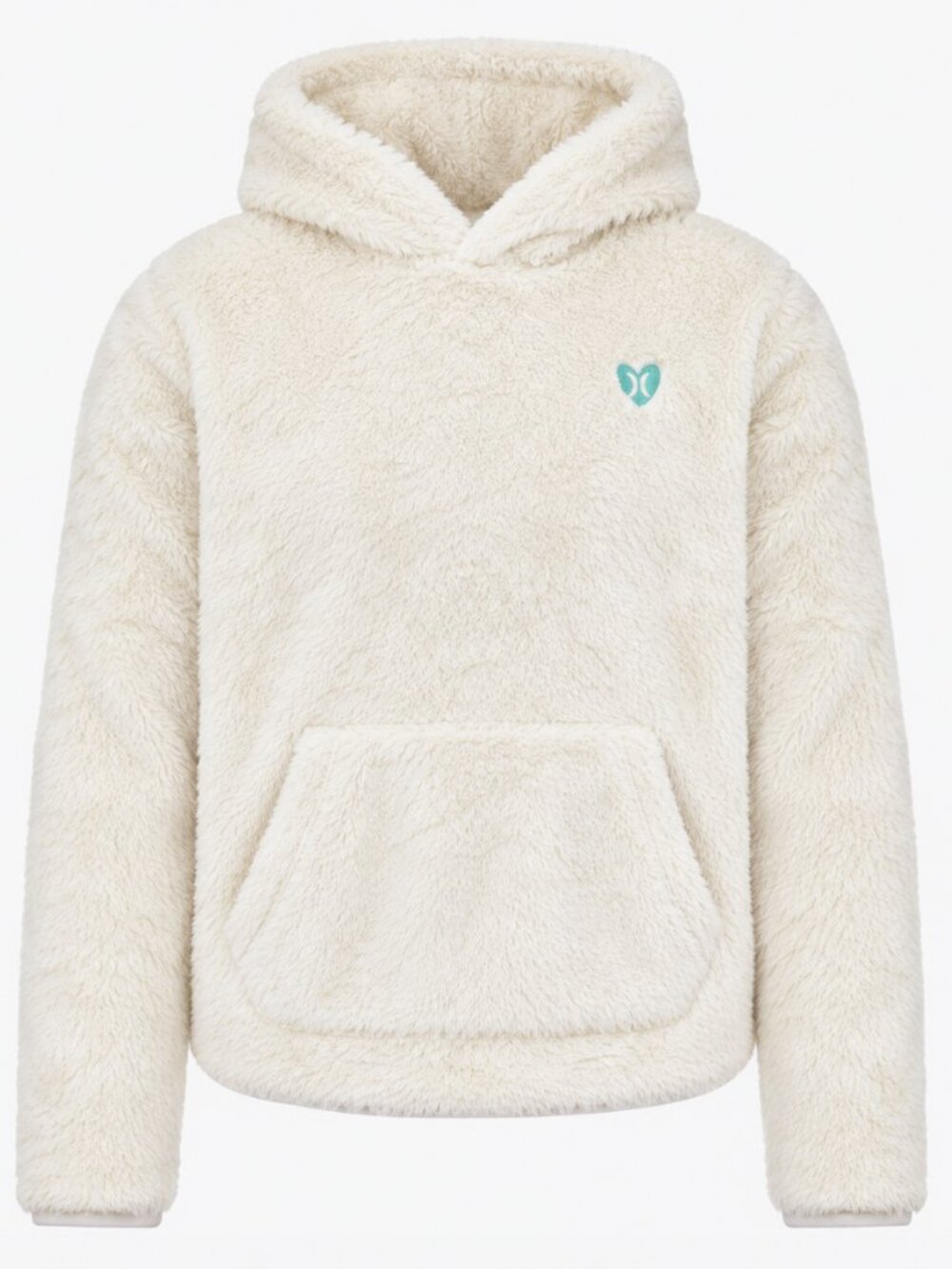 Hurley Big Girls Sherpa Pullover Hoodie Ivory - Size Small 8-10Yrs